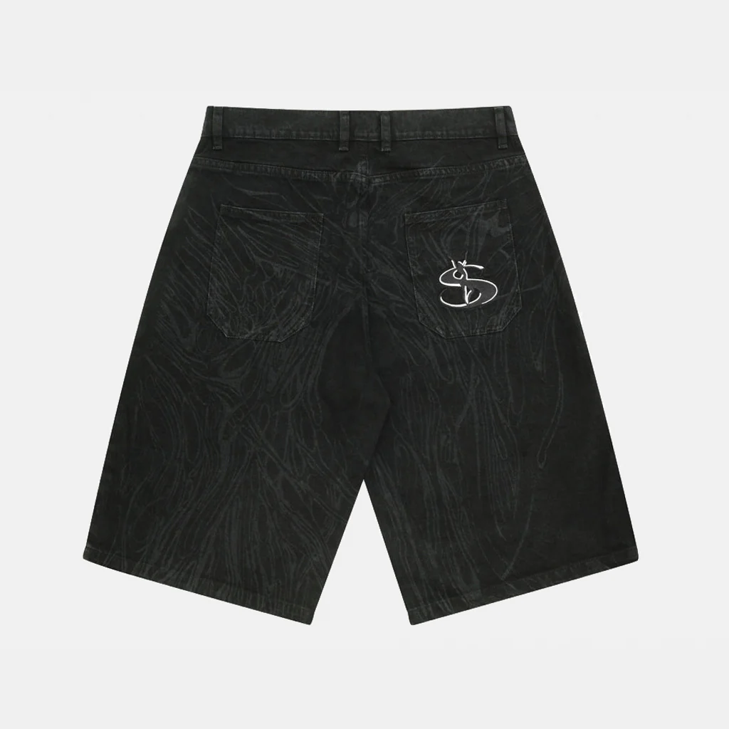 Yardsale - Ripper Denim Shorts - Black