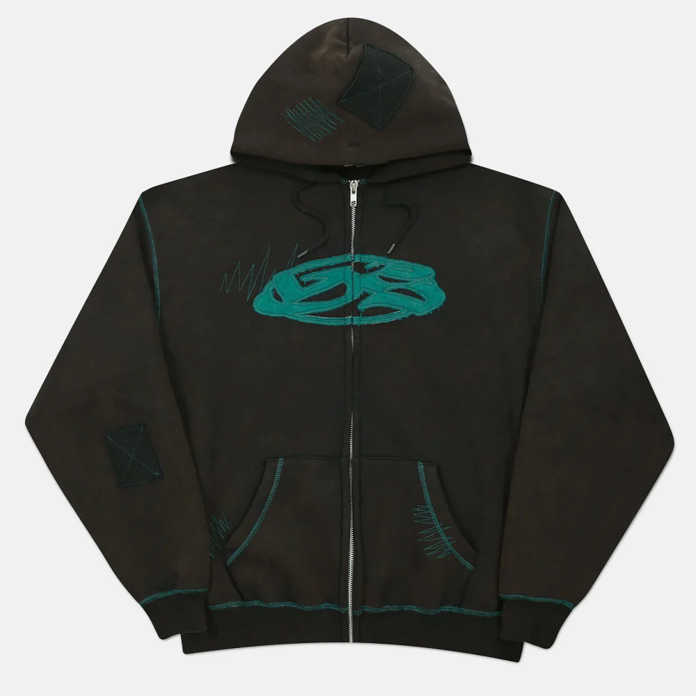 Yardsale - Seance Zip Hooded Sweatshirt - Black