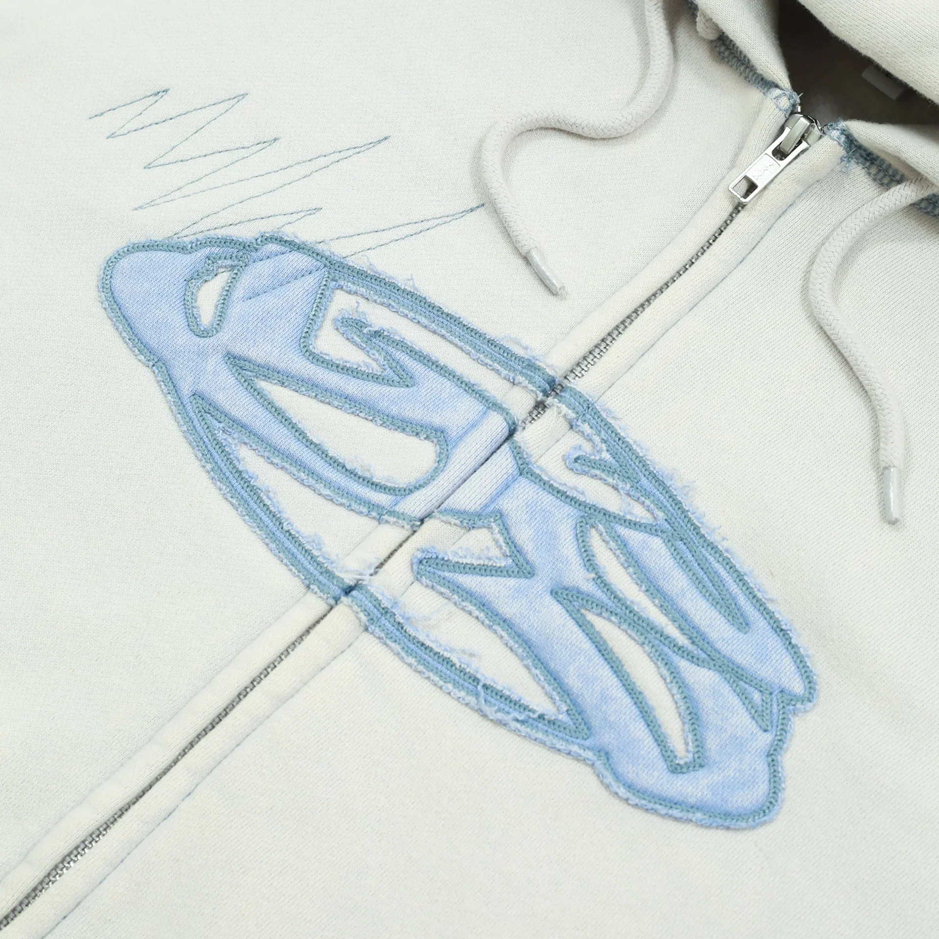 Yardsale - Seance Zip Hooded Sweatshirt - White - Image 3