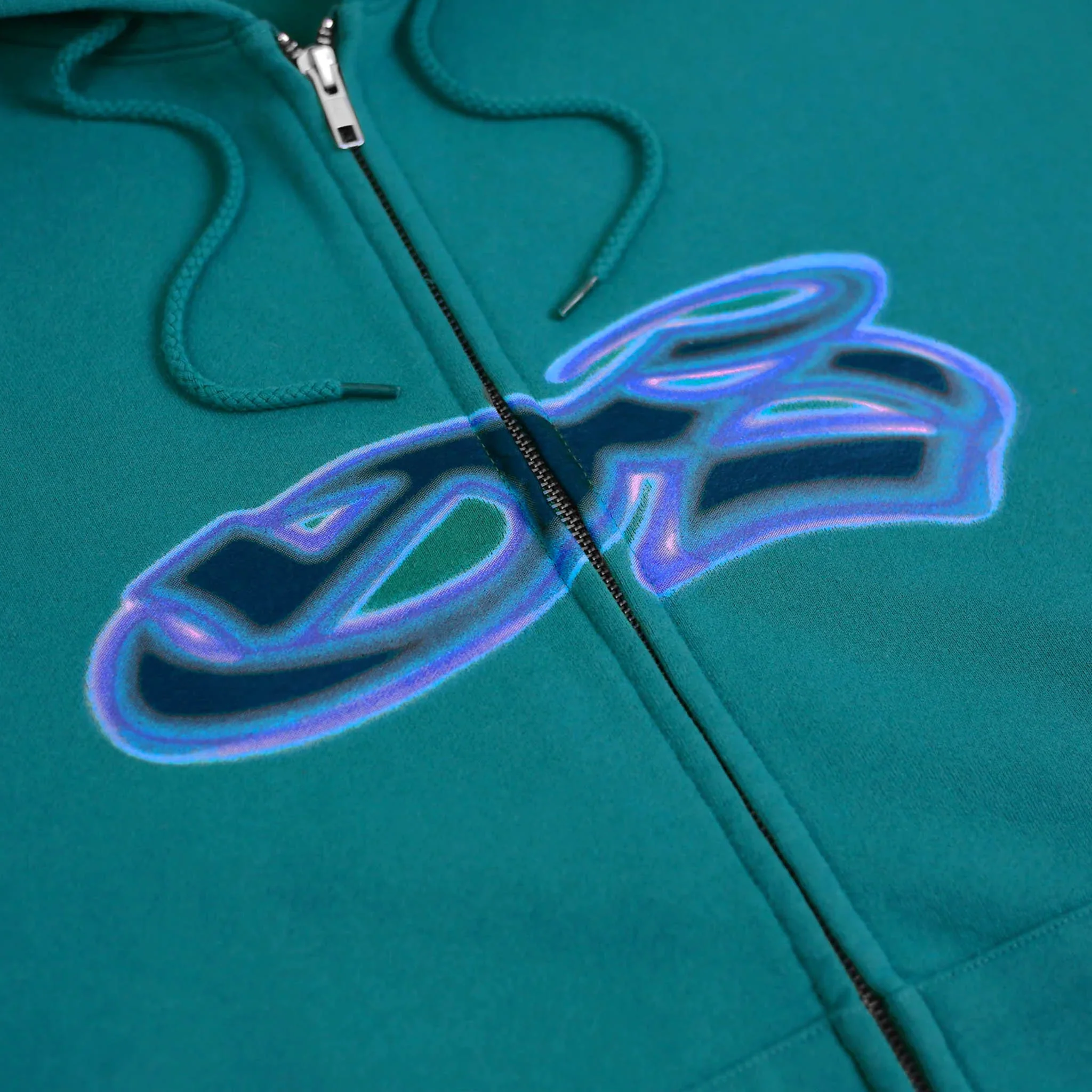 Yardsale - Spray Zip Hooded Sweatshirt - Emerald - Image 2