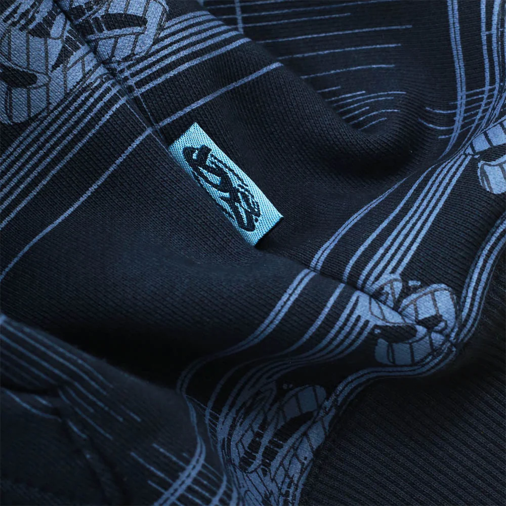 Yardsale - Syphon Zip Hooded Sweatshirt - Black / Blue - Image 3