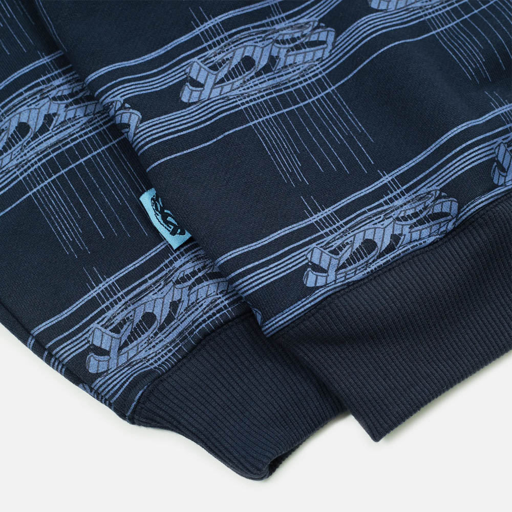 Yardsale - Syphon Zip Hooded Sweatshirt - Black / Blue - Image 4