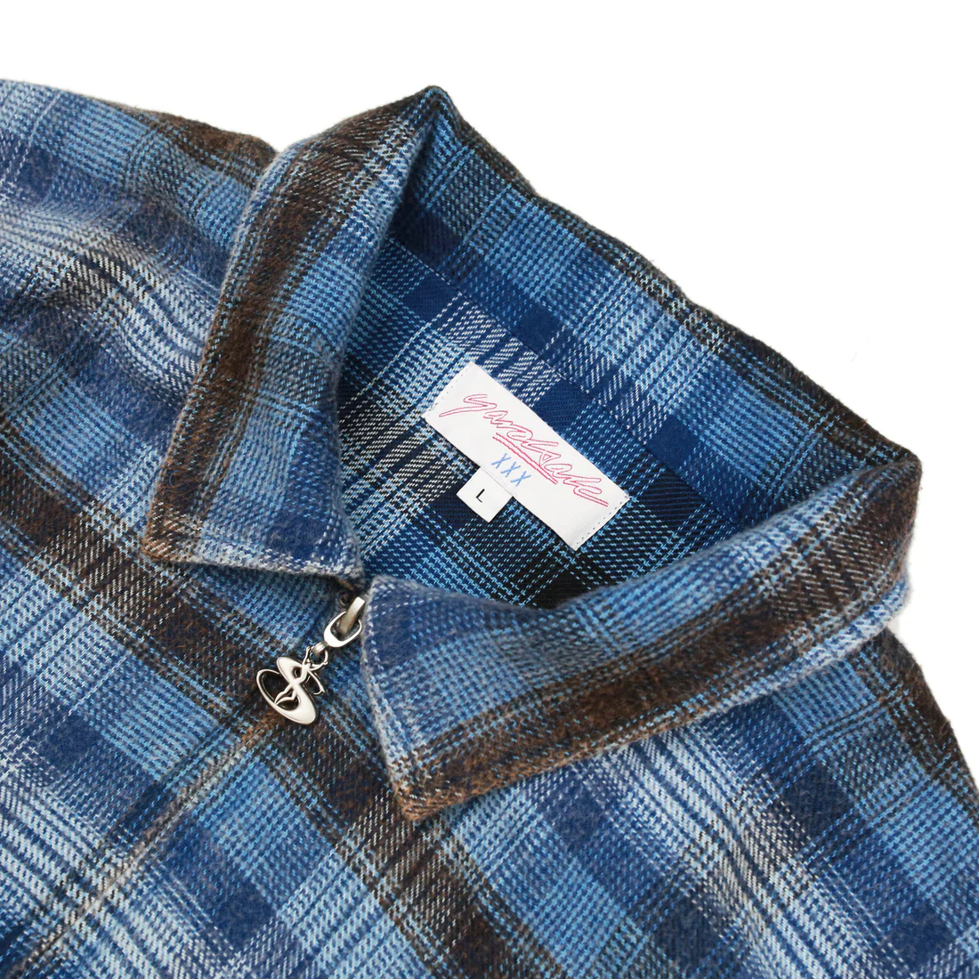Yardsale - Tartan Full Zip Jacket - Blue - Image 4