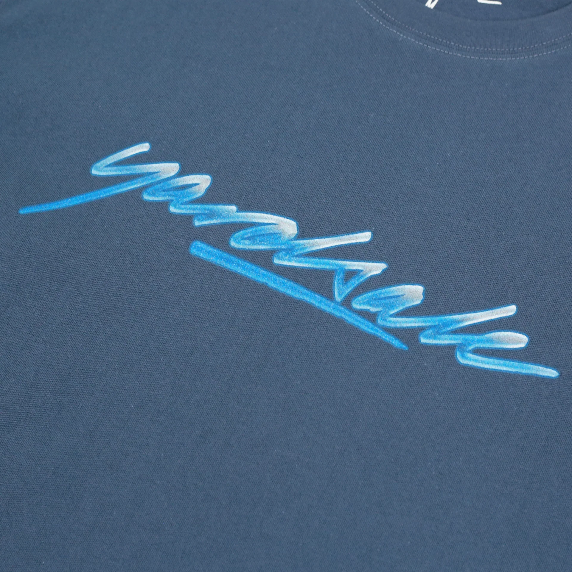 Yardsale - Washed Script T-Shirt - Blue - Image 2